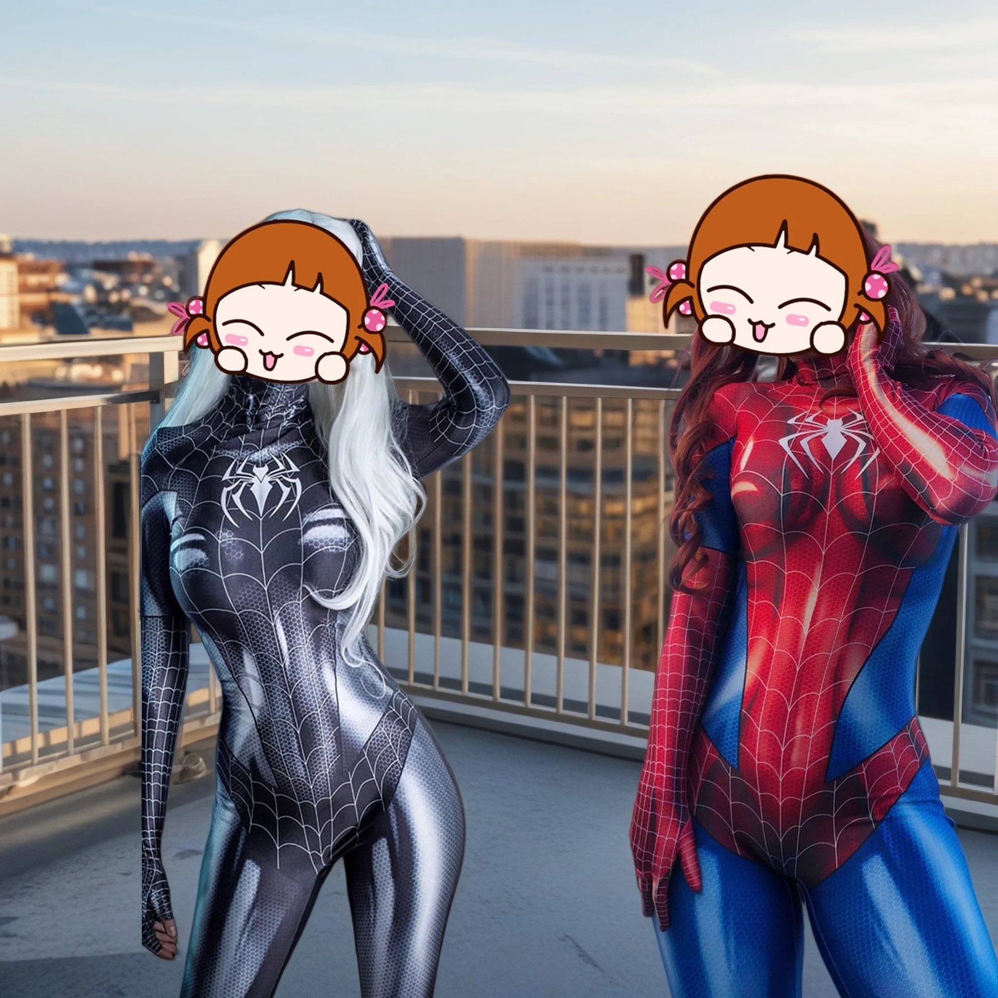 

Adult Women Mary Jane MJ Spider Cosplay Costume 3D Print Watson Zentai Bodysuit Carnival Halloween Party Jumpsuit