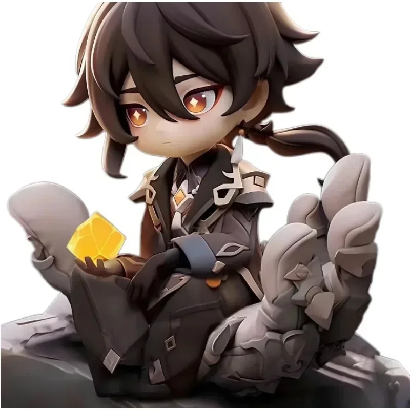 Genshin Impact Zhong Li Q Version Action Figure Handsome Boy Collect Model Doll Cute Game Peripheral Desktop Decoration Toy Gift