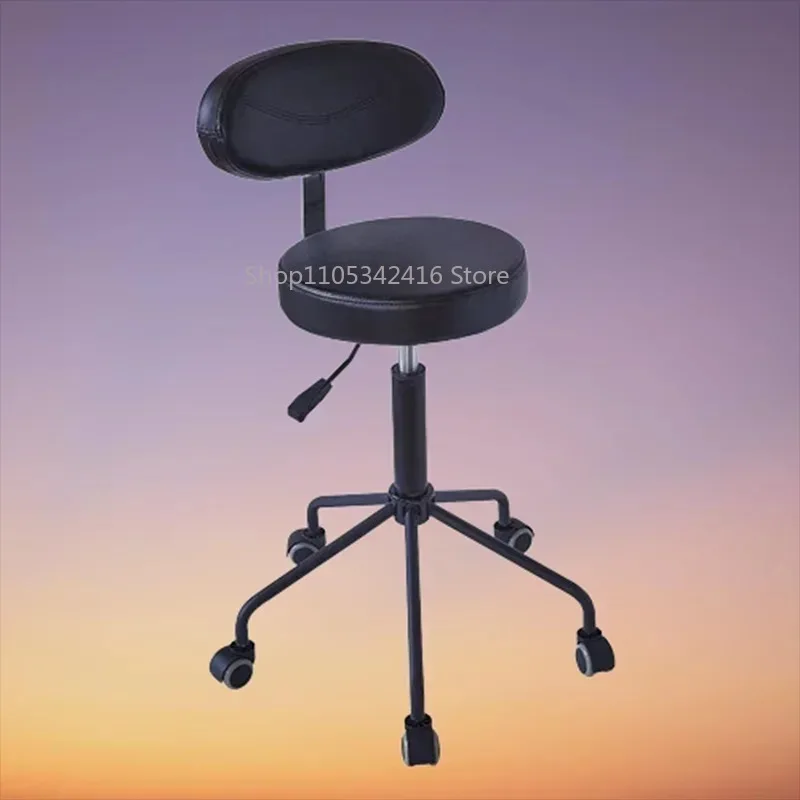 Gold Professional Salon Chair for Hair Stylists, Rolling Barber Chair with Hairdressing ShampooBraiding FunctionsforBeautyStudio