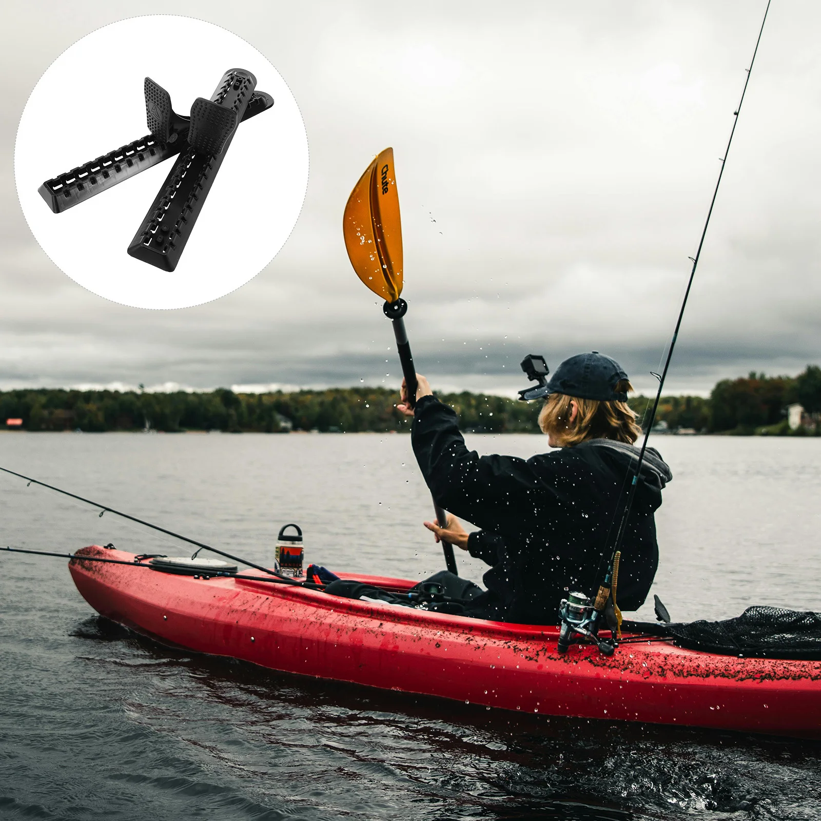 แป้นเหยียบเรือคายัค 1 คู่ แข็งแรง ทนทาน พื้นที่เหยียบขนาดใหญ่ ติดตั้งง่าย เหมาะสำหรับเรือคายัค เรือยาง แพ เรือพกพา