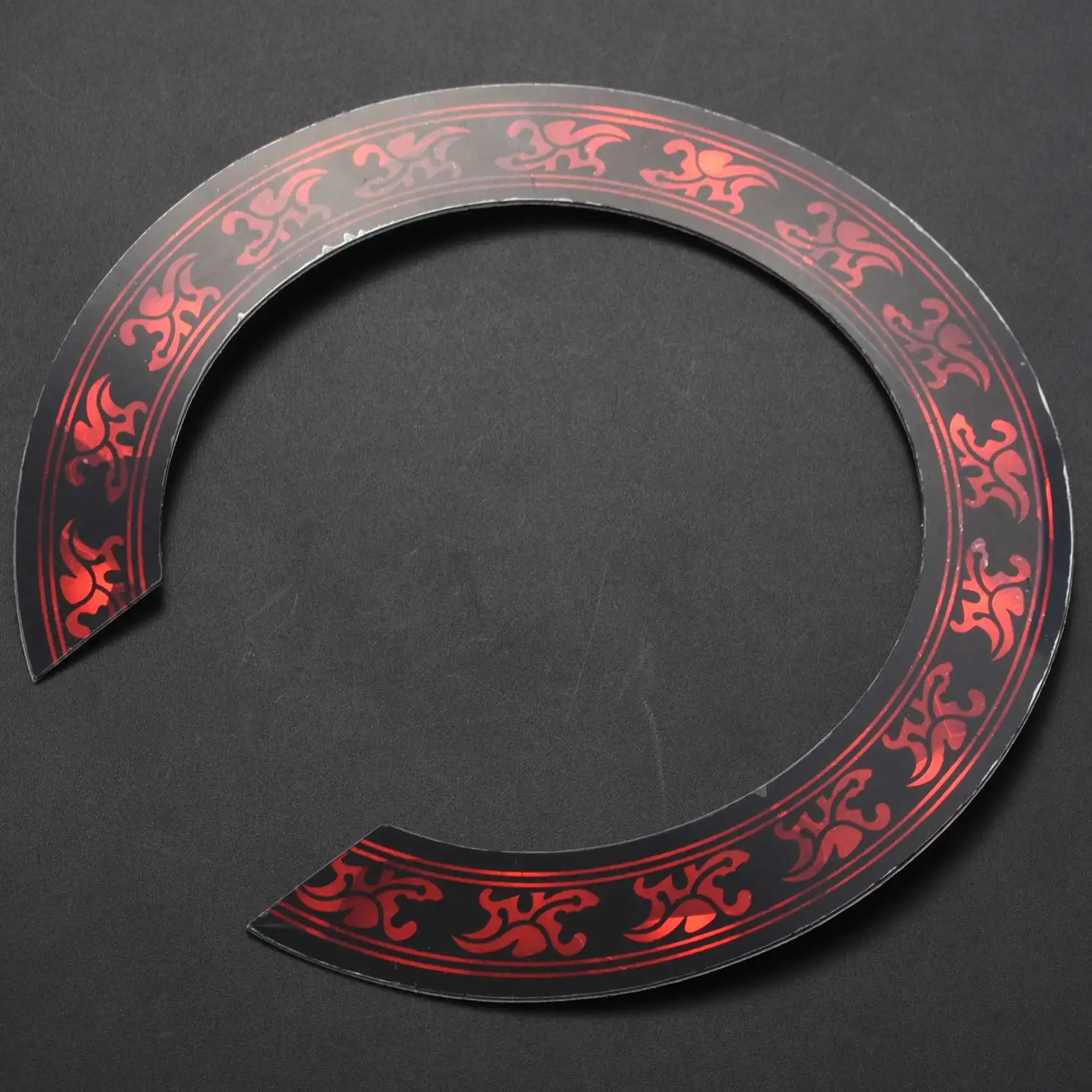 1 Pcs Soundhole Rosette Decal Sticker with Red Pattern for Acoustic Classical Guitar Parts Replacement