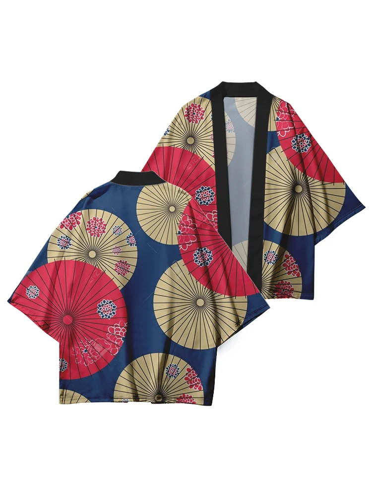 Fashion Printed Kimono Harajuku Women's Yukata Men's Yukata Women's Japanese Streetwear Traditional Japanese Samurai Clothing