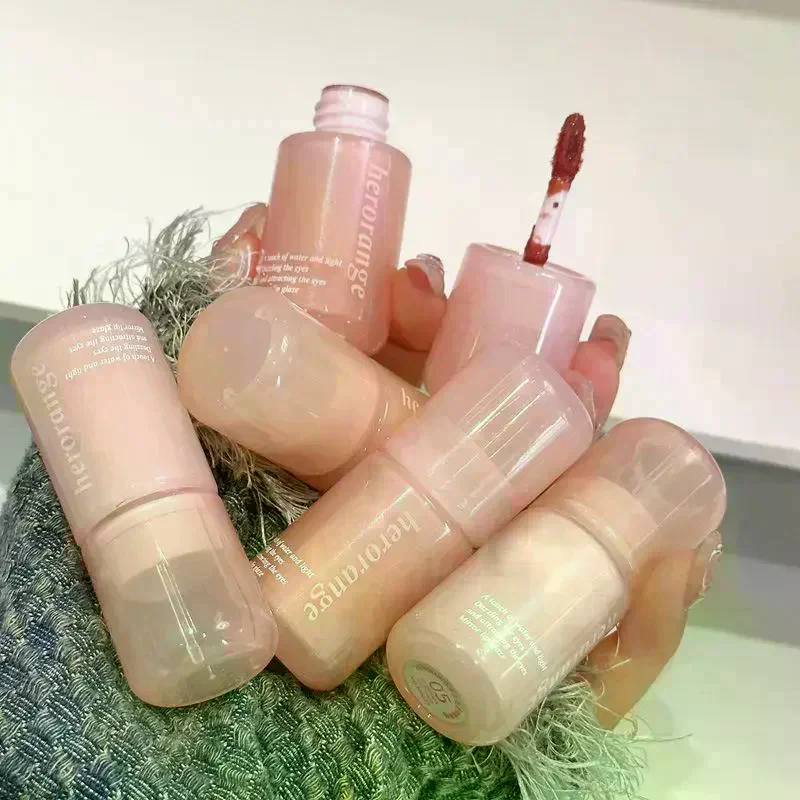 HERORANGE Mirror Water Lip Gloss Crystal Jelly Lipstick Hydrating Plumping Moisturizing Colored Lip Tint Lips Care Makeup Beauty