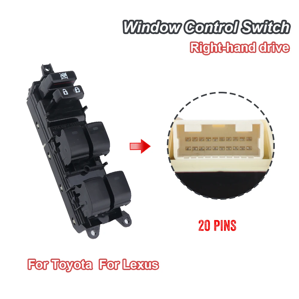 

84040-33080 Window Control Switch Power Window Switch For Toyota Camry Prius Venza Land Cruiser Lexus RX330 RX350 RX400