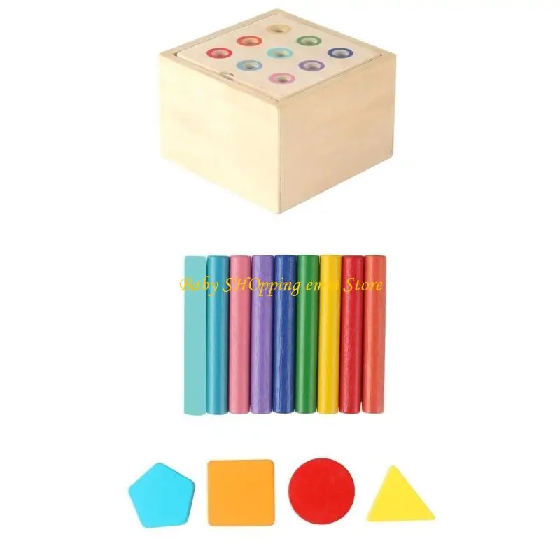 23GD Creative Sorting Coin Box Toy für Kleinkind -sensorische Bildungsspielzeug Farbform Kognitiver Spielzeug für