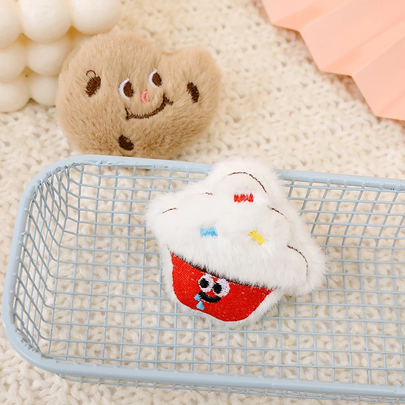 Creative Cute Plush Cartoon Cookies Keychain Pendant Fashion Funny Keyring Exquisite Backpack Decoration Accessories Gifts