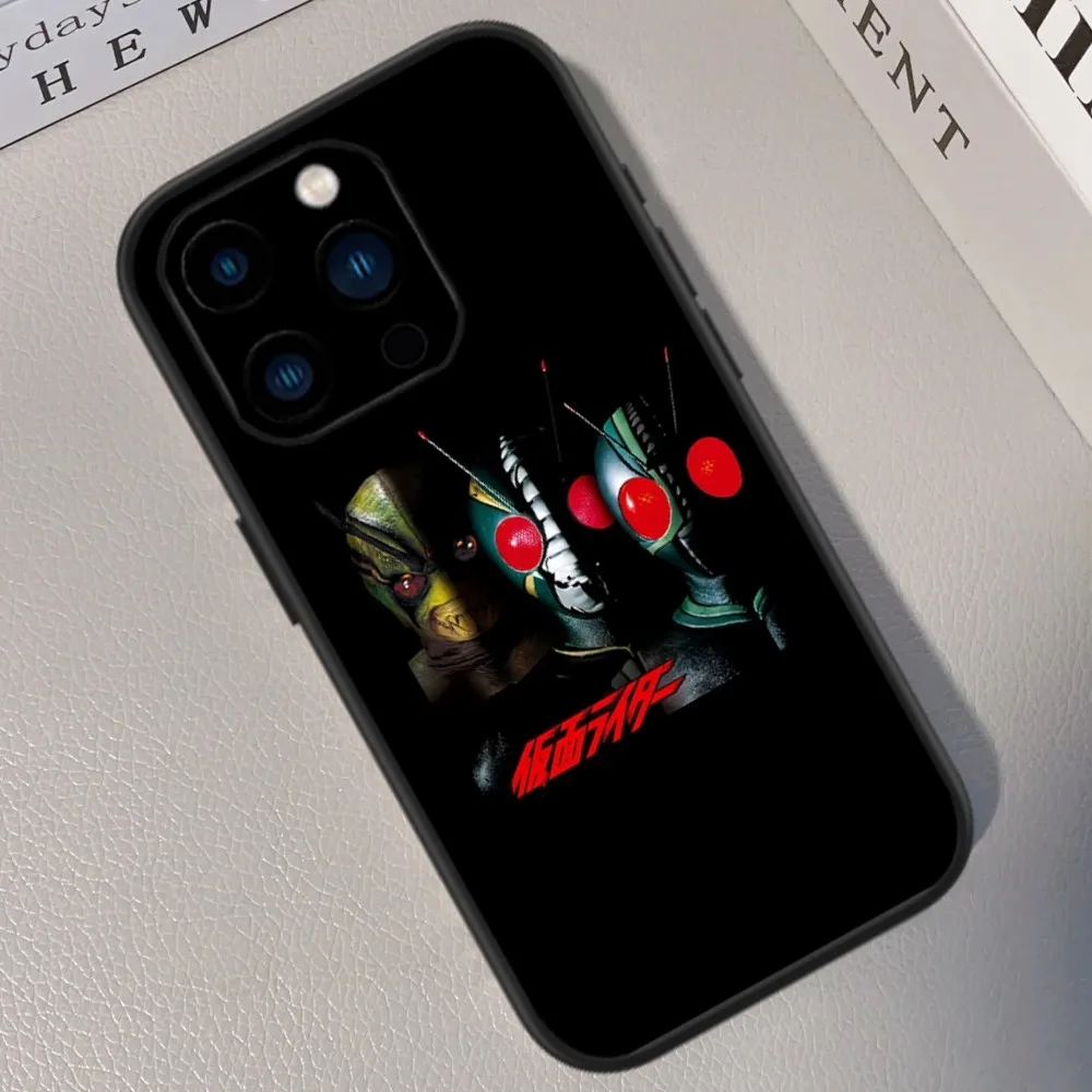 M-Masked R-Rider Phone Case For iPhone 13 14 15 11 12 Mini Pro Max XR X Black Shell