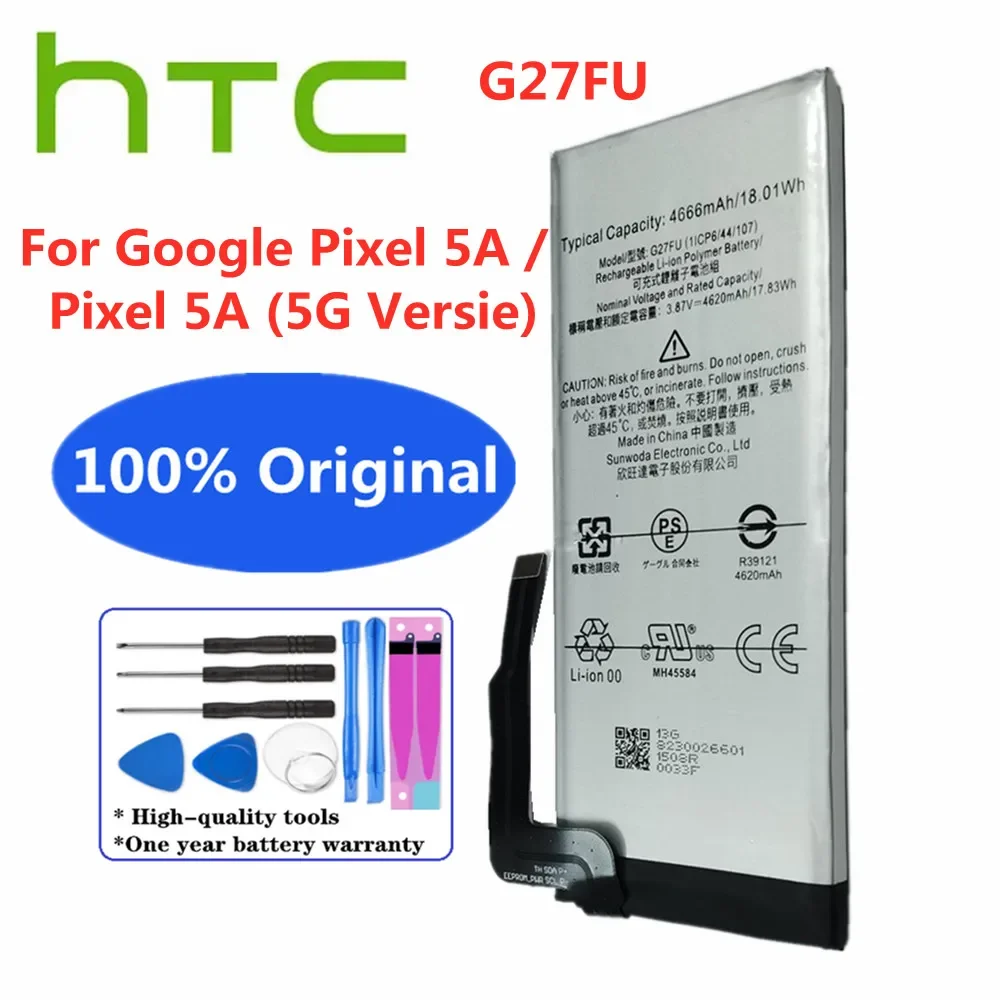 

4620mAh G27FU Original Battery For HTC Google Pixel5A Pixel 5A 5G Versie Phone Replacement Battery Batteries Bateria