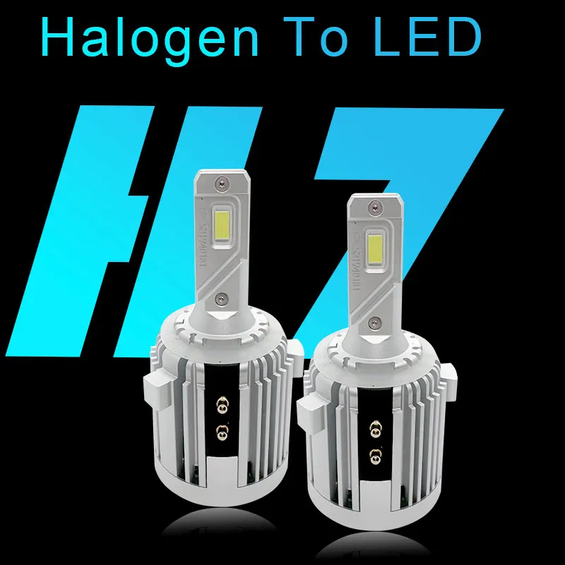 

2PCS Halogen to LED H7 Headlight Lamp ALL In One Design Plug and Play Car Spare Bulb Holder Acesssories Replacement 1:1 Size