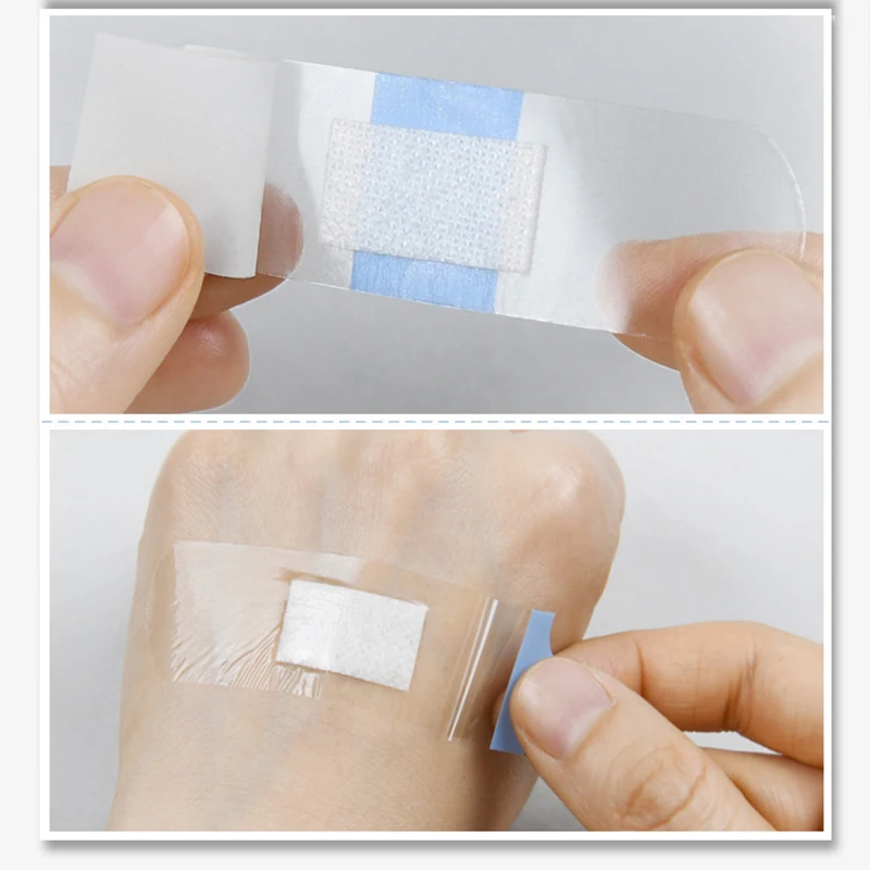 Imagem -02 - Band Aid Impermeável Transparente Tiras Médicas Adesivas Ferida de Gesso para Esportes Banho Protetor Primeiros Socorros pu 50 Pcs 120 Pcs