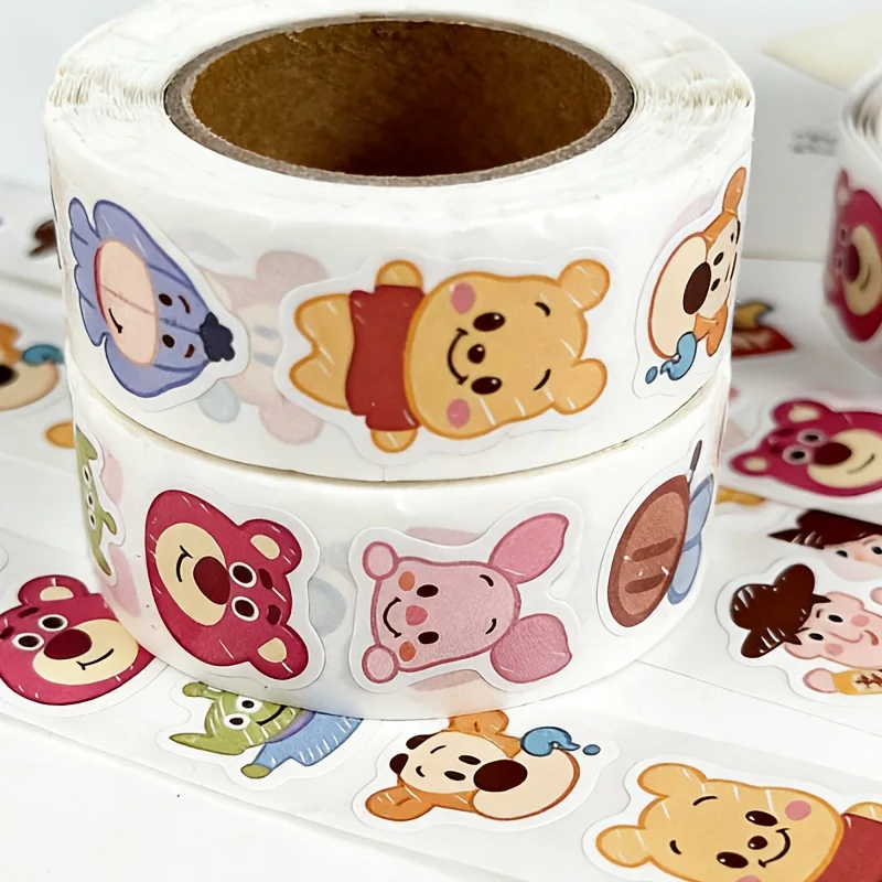 1 Roll Cartoon Roll Stickers Toy Story Winnie the Pooh, DIY Decor Stickers for Daily Use