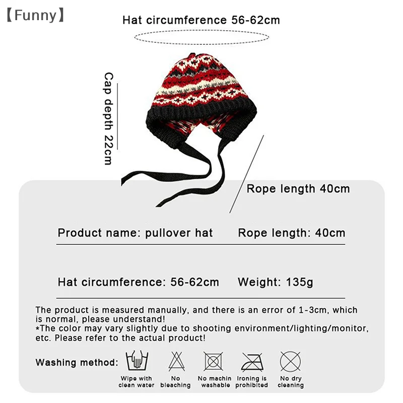 여성용 니트 모자 울 혼합 레트로 울 모자 따뜻하게 유지하는 빅 헤드 사이즈 방한 모자 남성용