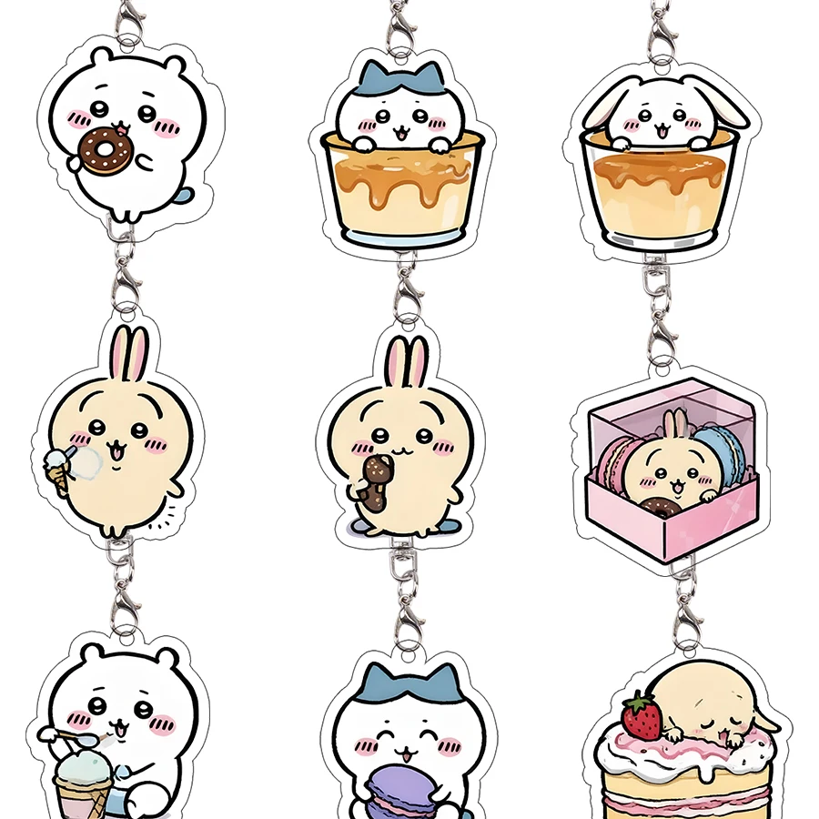 

Hachiware Acrylic Keychain Exquisite Student Anime Cartoon Usagi Girl Kawaii Bag Decor Accessories Pendant Festival Gift