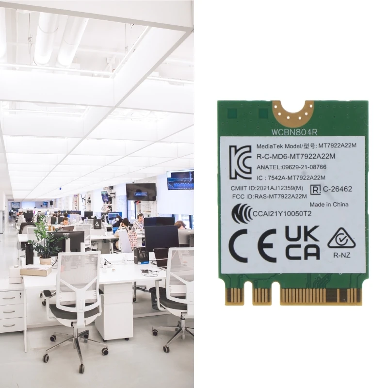 MT7922 Tri-Band WiFi 6E Card 802.11ax Wireless NGFF M.2 WiFi Card for Windows Dropshipping