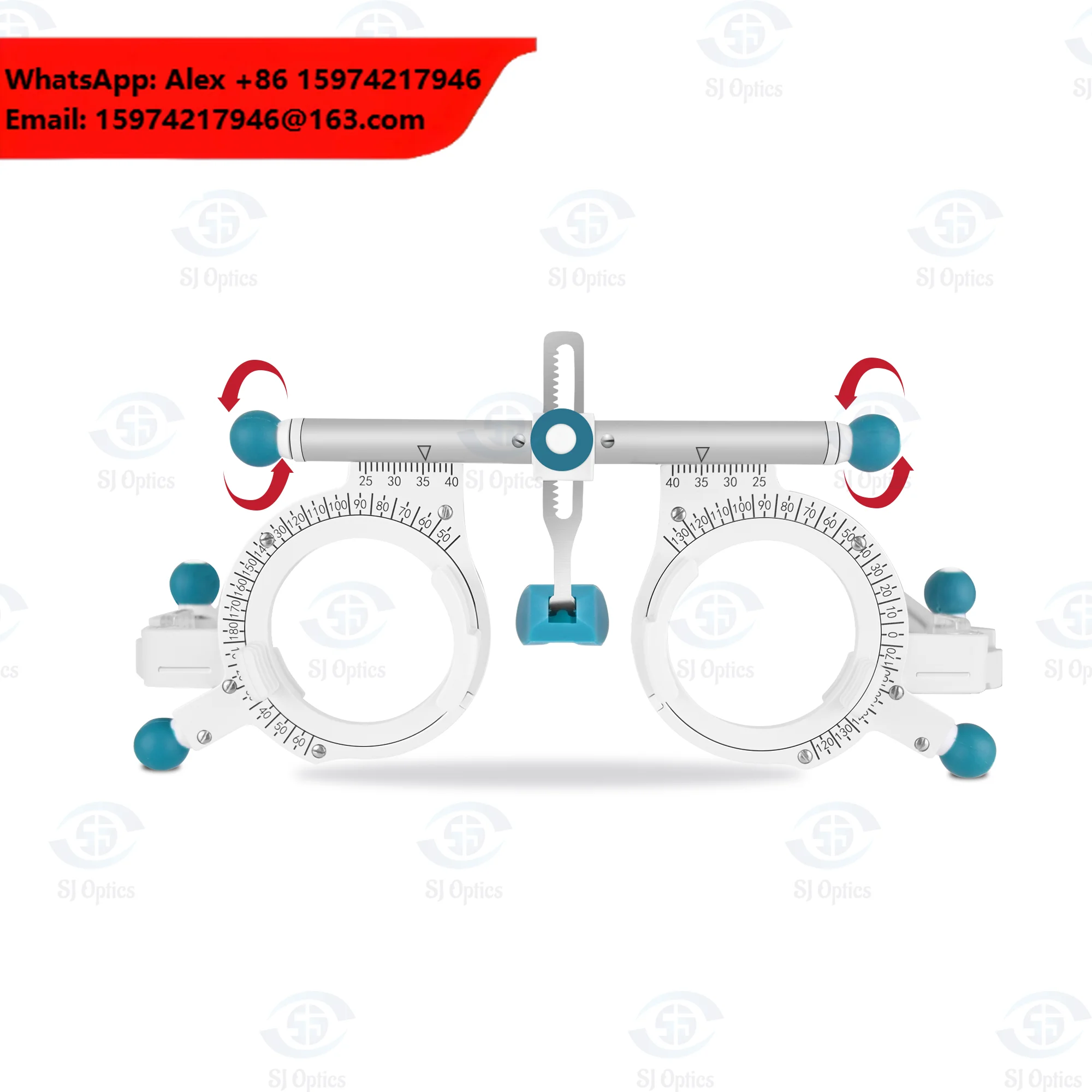 SJ Optics T-4880 PD And Astigmatism Adjustable Factory Price Plastic Optical Trial Frame Optometry