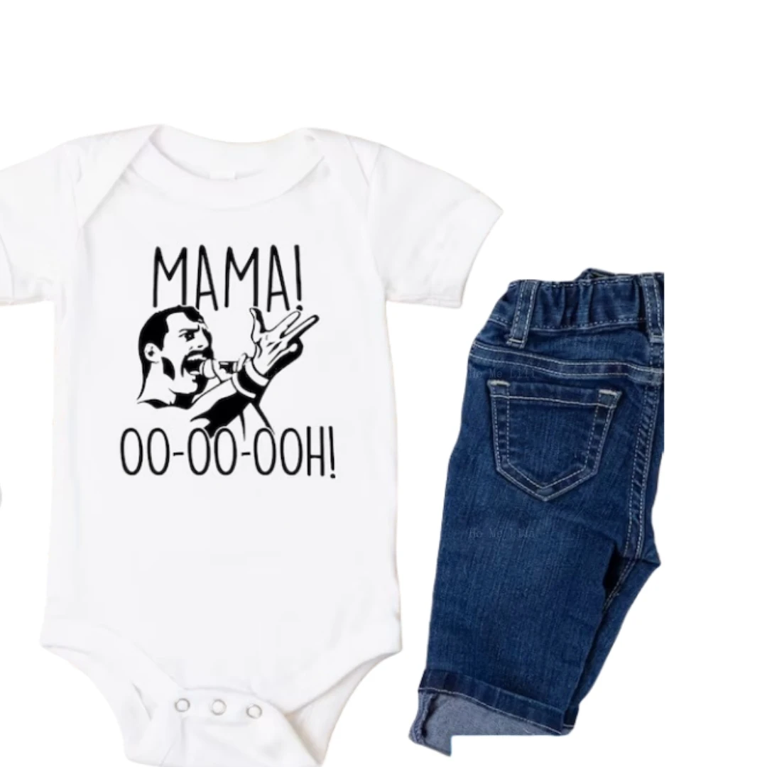 Freddie Mercury Baby Bodysuit Bohemian Rhapsody Mama Oo Ooh Oooh Unique Gift For Queen Fans Custom