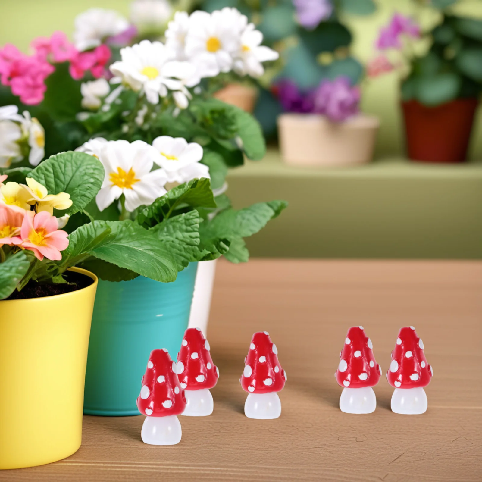 

20Pcs Miniature Glow in The Dark Mushrooms Luminous Resin Garden Bonsai Fairy Aquarium Decorations Fairy Garden Mushrooms