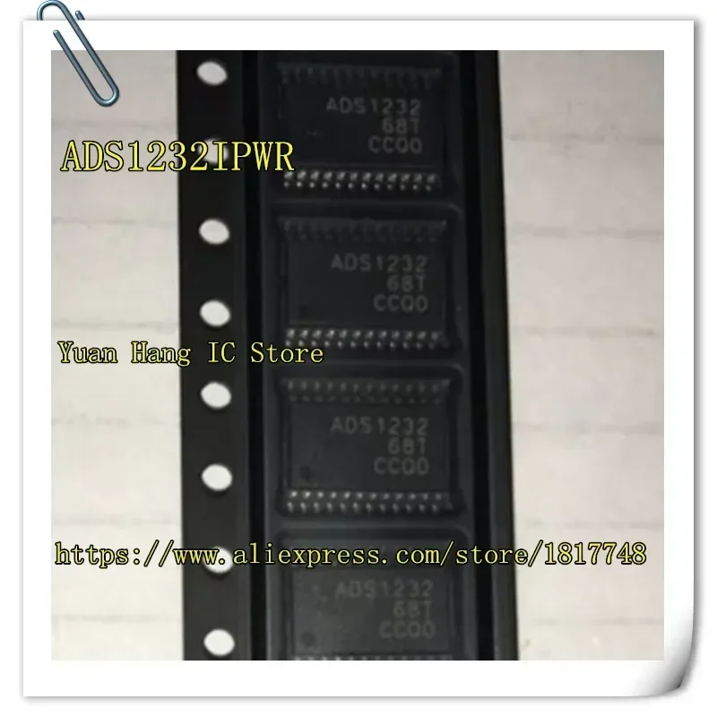 10PCS/LOT ADS1232IPWR ADS1232IPW ADS1232 Analog to digital converter 24 bit 80SPS TSSOP-24