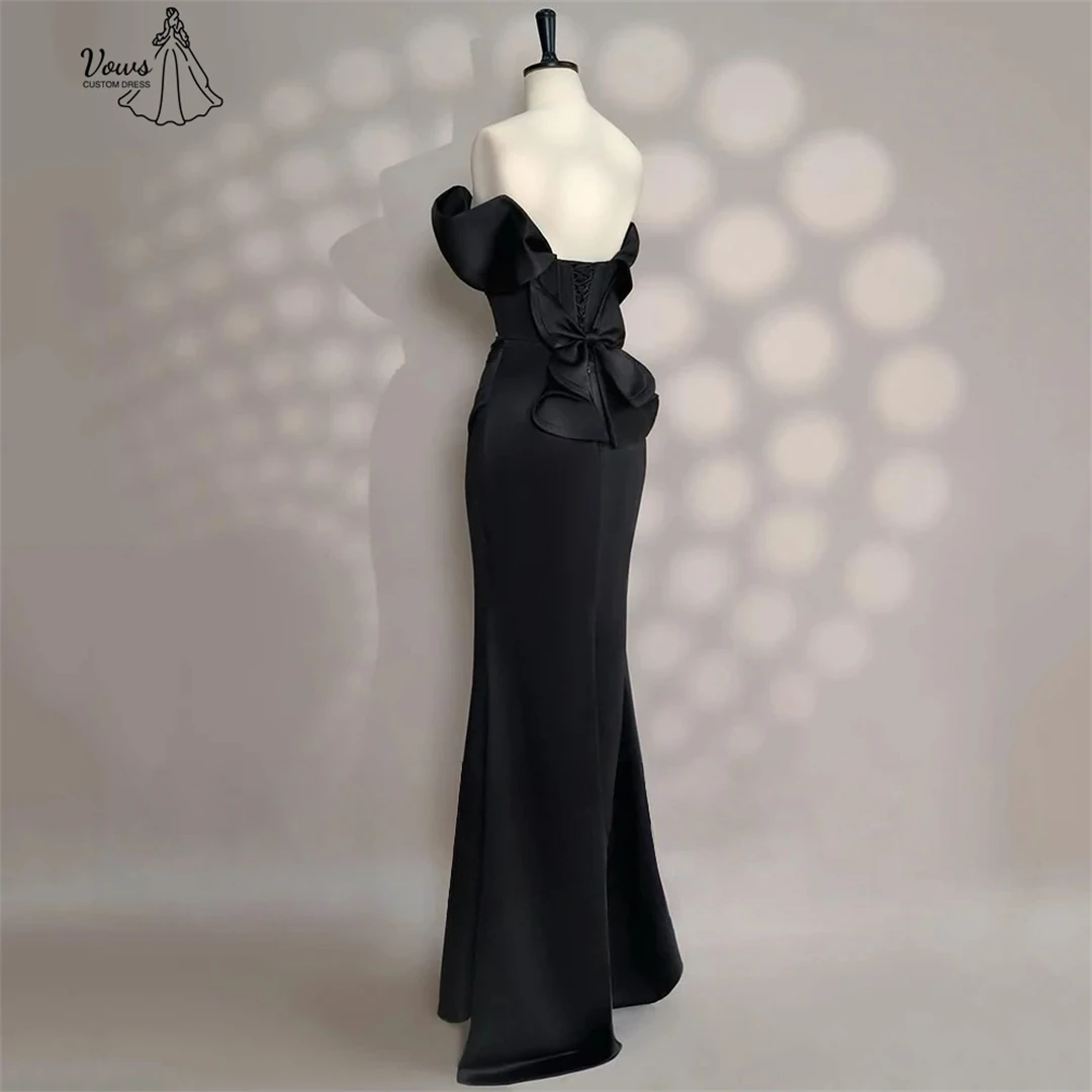Vows 오프 숄더 고급스러운 파티 드레스 피쉬테일 스커트 특별한 날을 위한 로브 드 칵테일 드레스 맞춤 제작 라인스톤