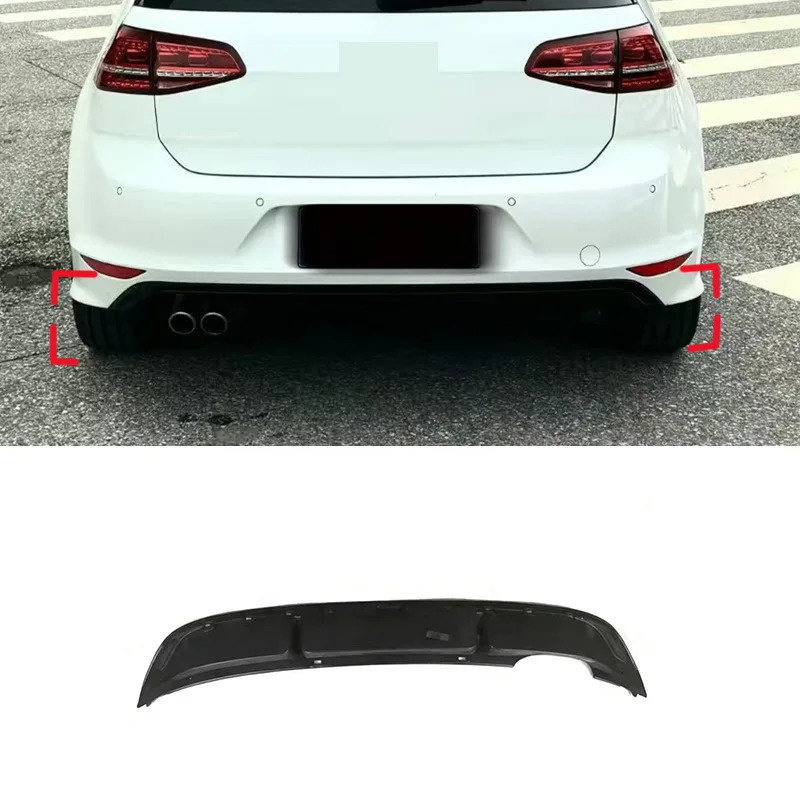 

For Volkswagen Golf Rline MK7 2014-2017 Car Rear Lip Diffuser Bumper Spoiler Exterior Tuning Modification Auto Accessories Parts