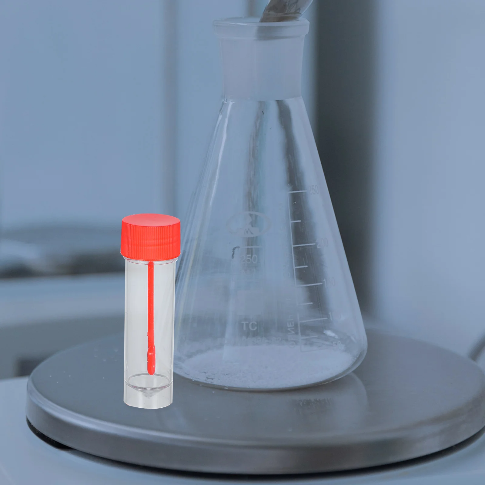 20 Pcs Sampling Cup Disposable Specimen Sample Cups Fecal Plastic Bulk with Lids Pp