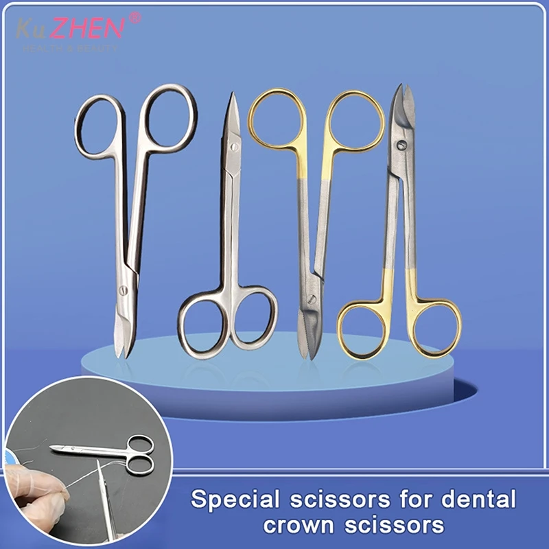 Golden Crown Scissors Specialized Ligation Orthodontic Correction Tools Pliers Straight Headed Fine Wire Cutting Dental Cutting