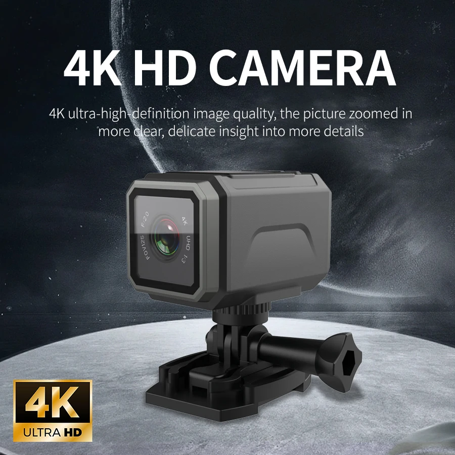 Picture 5: 4K EIS Action Camera 125° Wide Angle WiFi Waterproof Anti-Shake Voice Talk with Mount Long Lasting for Motorcycle Diving