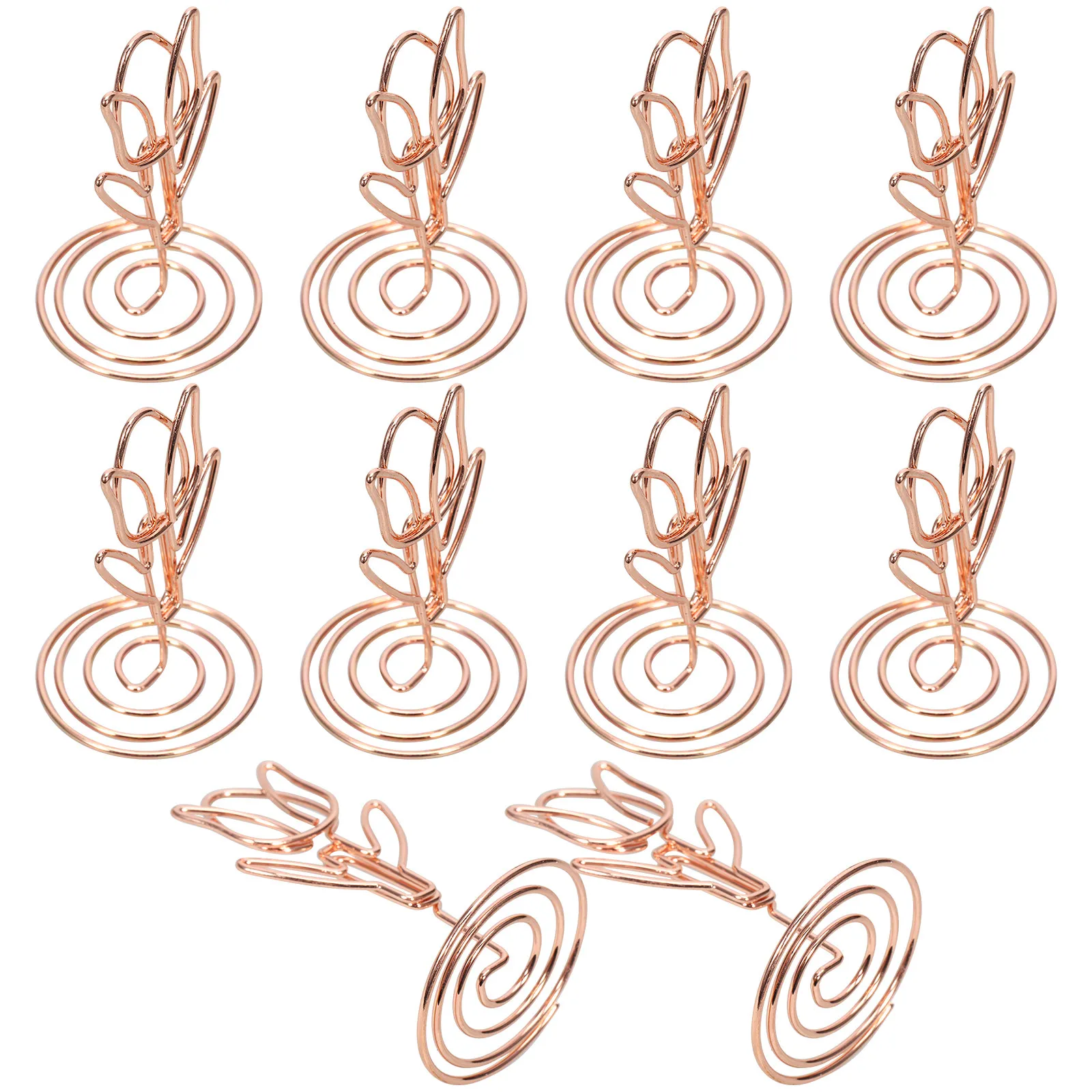 

10Pcs Lightweight Flower Photo Card Holders Table Sign Holders for Weddings Anniversaries Birthdays Showers Memo Notes