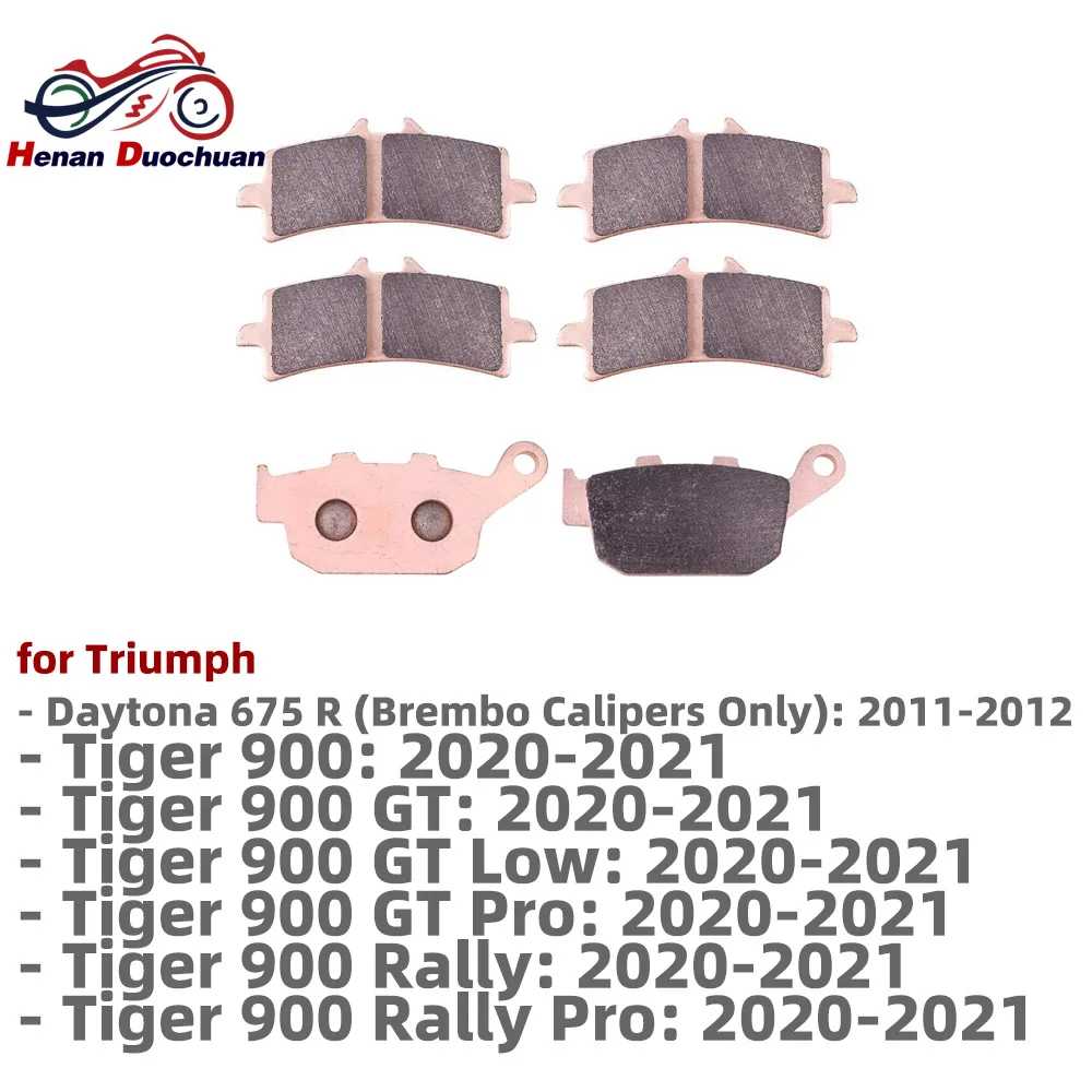 Синтерованные передние и задние тормозные колодки для Triumph Daytona 675R Tiger 900 GT Rally Pro с суппортом Brembo 2020 2021 Высокопроизводительные для городской езды