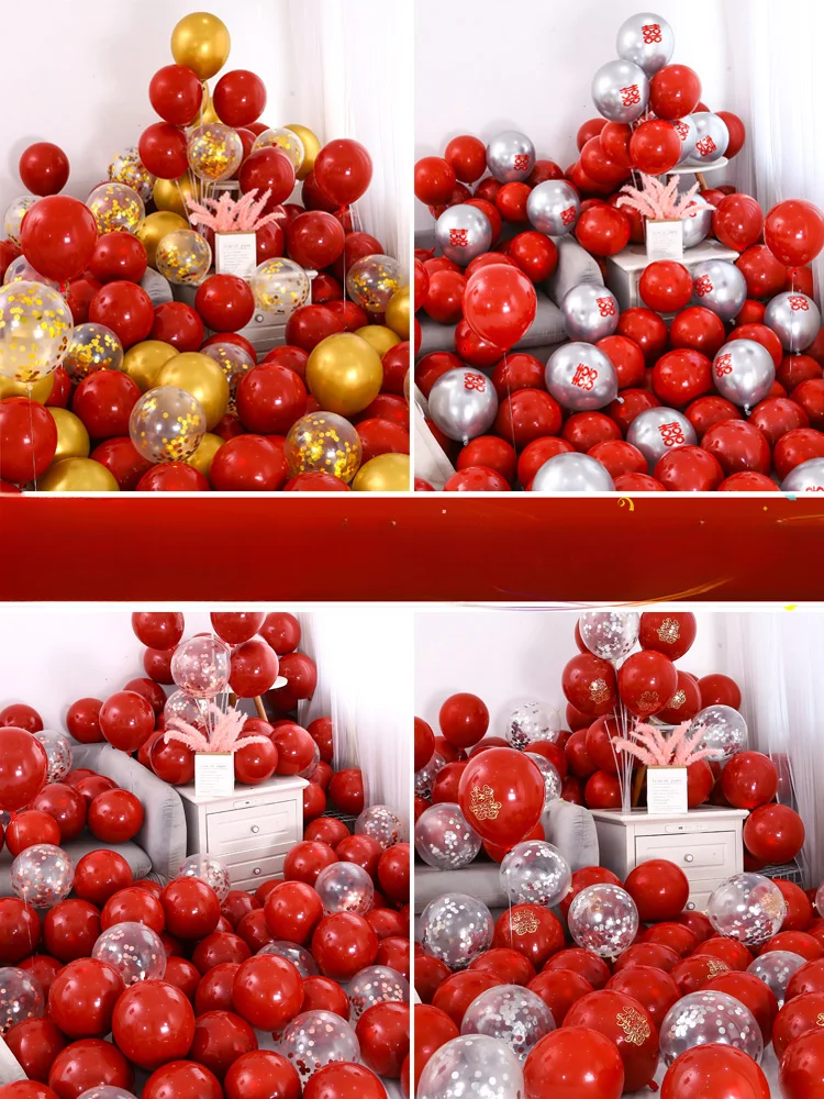 Wedding balloon decoration thickened ruby explosion-proof