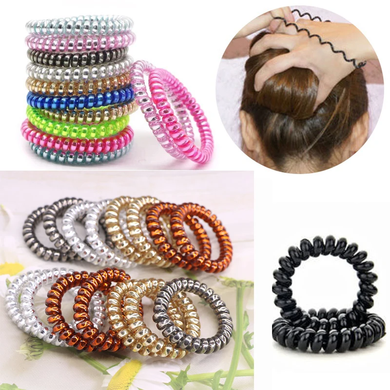 5-50pcs Rubber Hair Bands for Women Hair Accessories Girls Headwear Rope Hair Ties Gum Telephone Wire Spiral Elastic Hair Bands