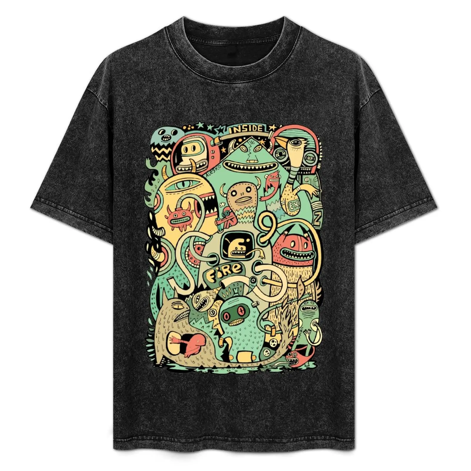 

Grand ménage T-Shirt vintage clothes vintage anime shirt boys animal print oversized graphic tee T-shirts for men cotton