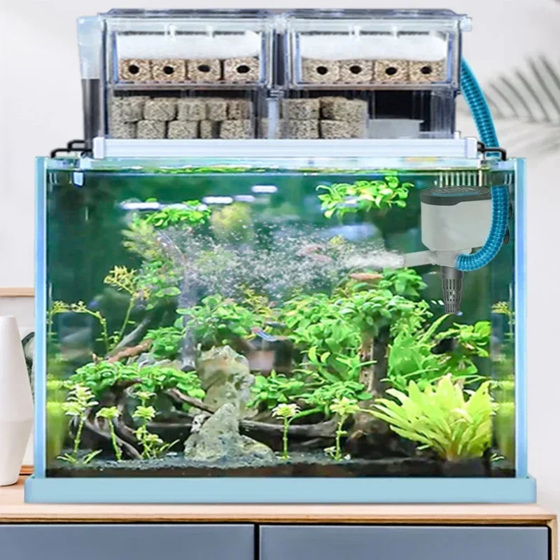 Songbao Blu-ray Multifunctional Submersible Pump Fish Tank Oxygenation Small Aquarium Pump Three-in-one Filter Mute