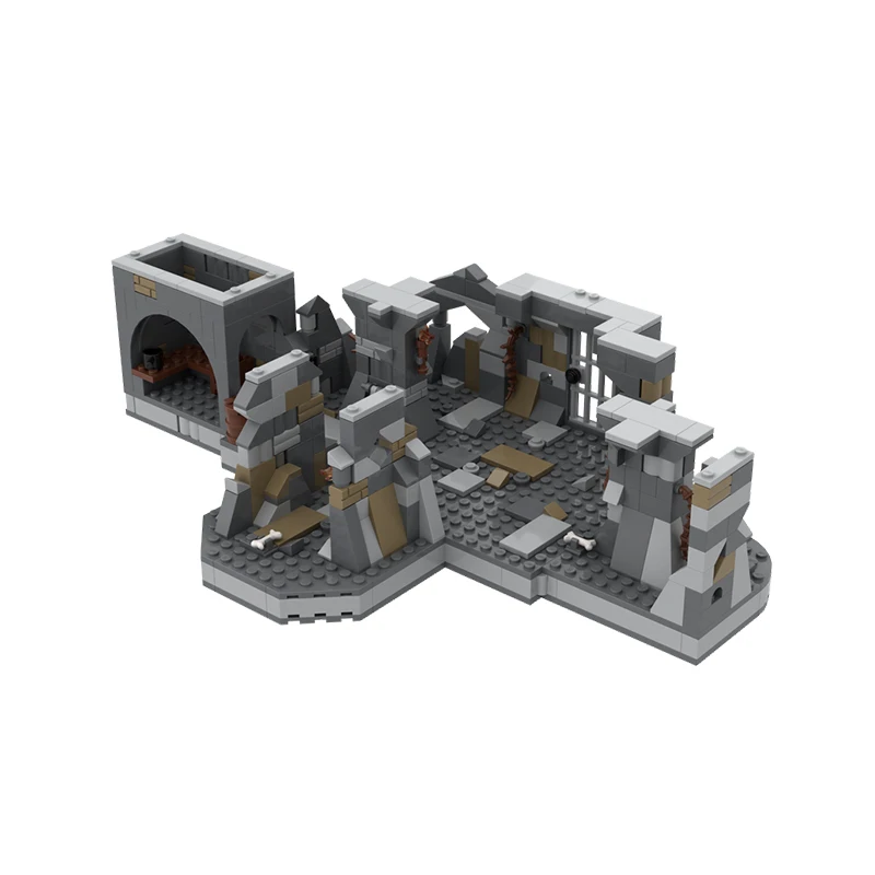 442pcsMOC Bounty Hunter's Trono Room DIY Rancor Pit Display Kit de Diorama Modular, regalo de bloques de construcción