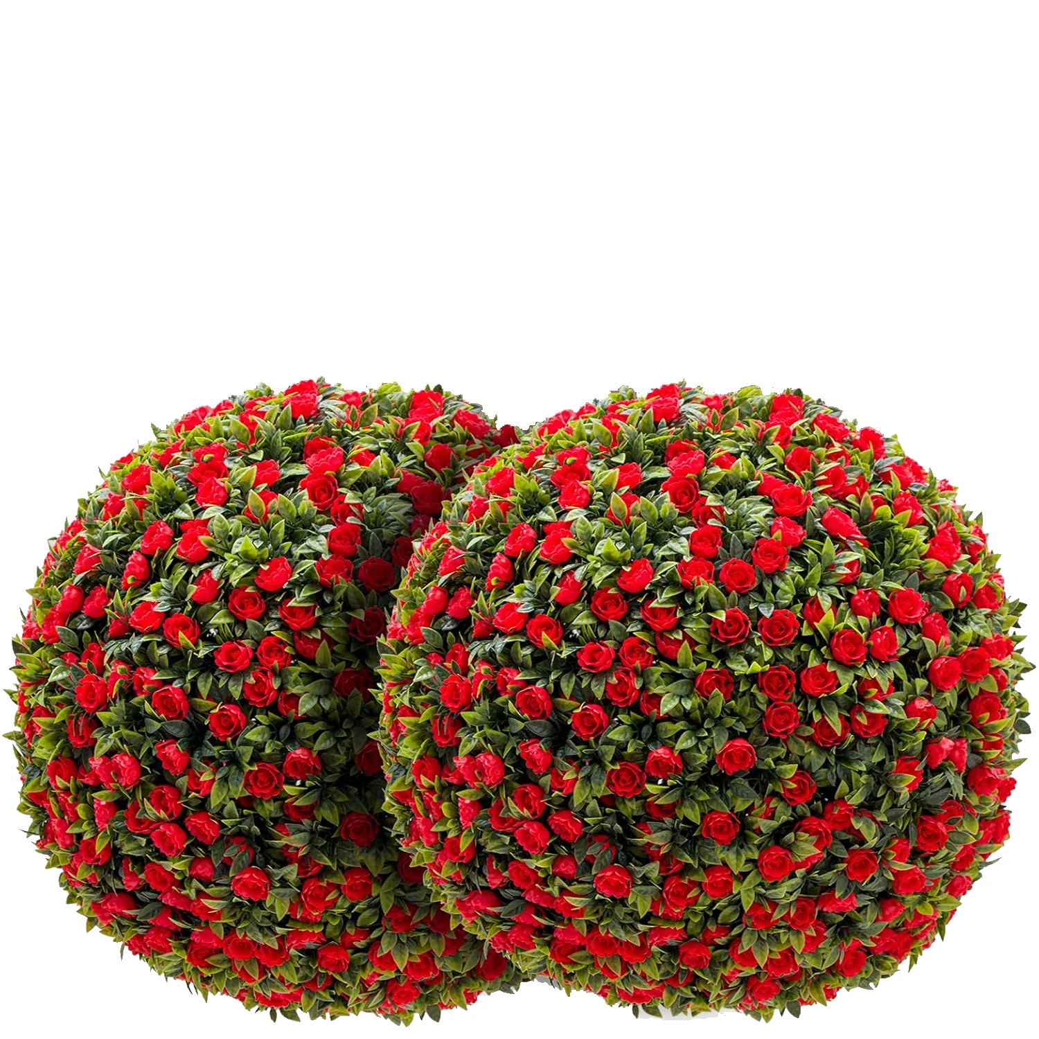 

2Pcs Artificial Topiary Flower Decorative Ball With Hanging Chain for Outdoor Patio Garden and Indoor, Wedding Party