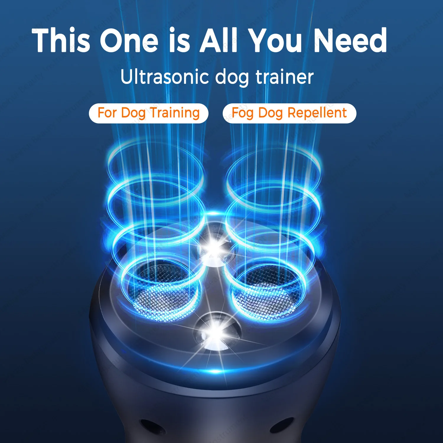 New Double Head Ultrasonic Dog Repellent Charging Wireless Handheld Portable Dog Training Anti-Barking Device Anti-dog Repellent