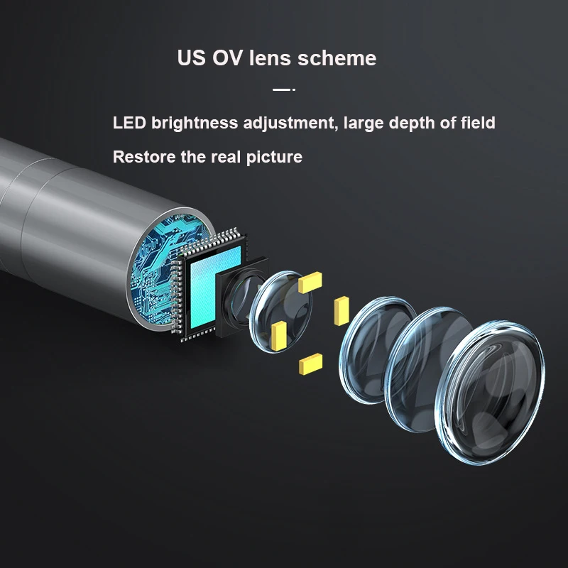 항공기 정비용 관절 내시경 비디오 검사 카메라, 5 인치 IPS 360 도 조향 내시경, 3.9mm, 6.5mm, 8.5mm