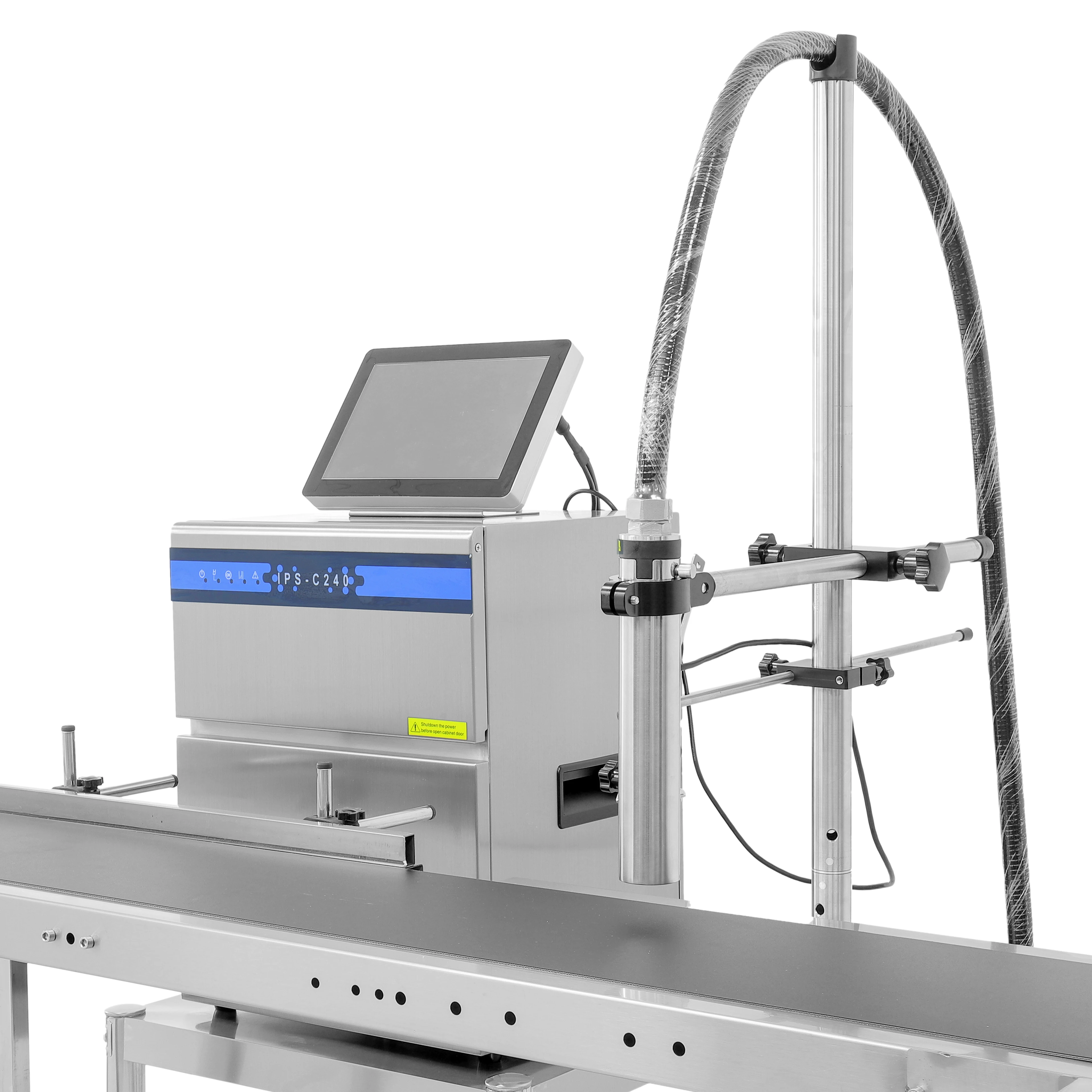 Easy Operate Industrial Continuous Inkjet Printer CIJ Coder Printing On Flexible Film Foils Labels Glass Masonry