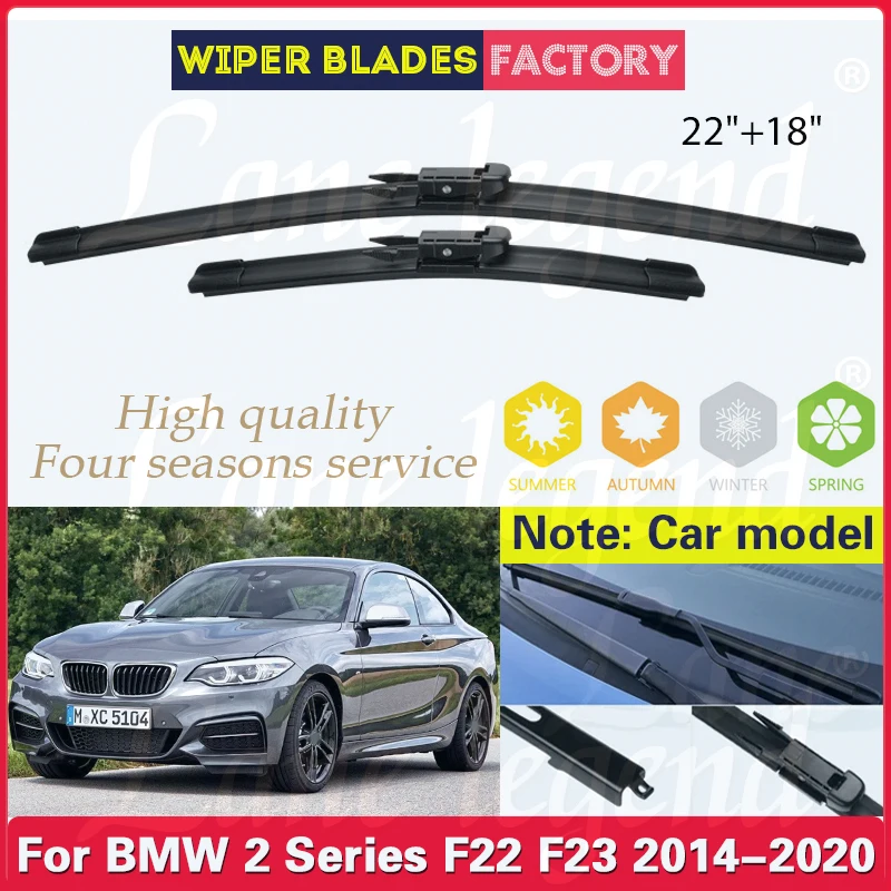 

Car Wiper Blades For BMW 2 Series F22 F23 2014-2020 Windshield Windscreen Front Window Blades 22"+18" Car Accessories