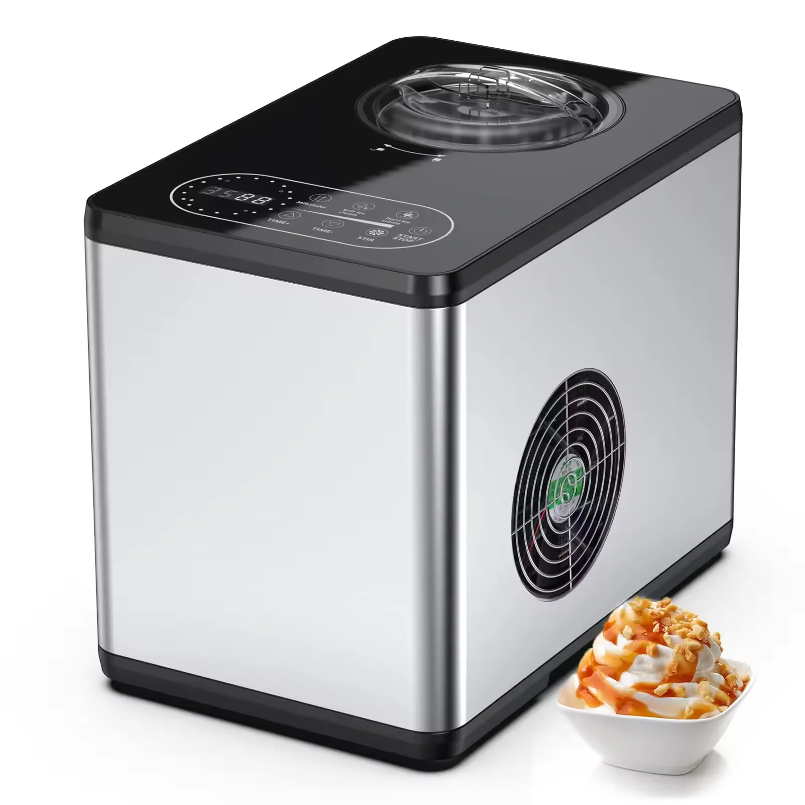 

Automatic Portable Mini Rolled Ice Cream Maker Home Fruit Soft Ice Cream Machine Maker