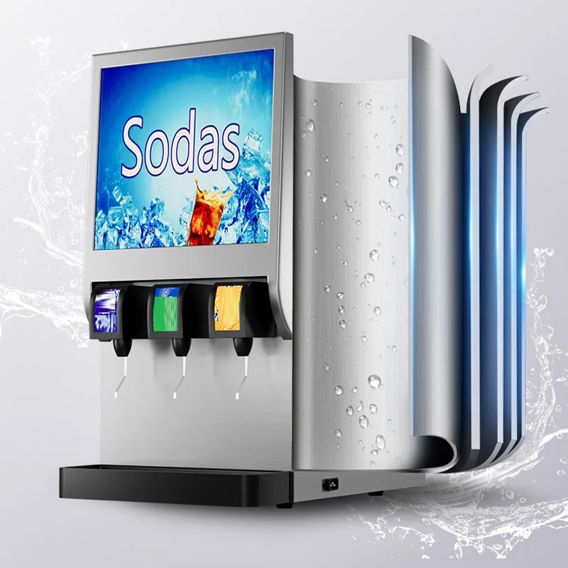 Large-capacity Automatic Beverage Vending Machine Three-valve Freshly Squeezed Juice Beverage Machine Cola Beverage Machine
