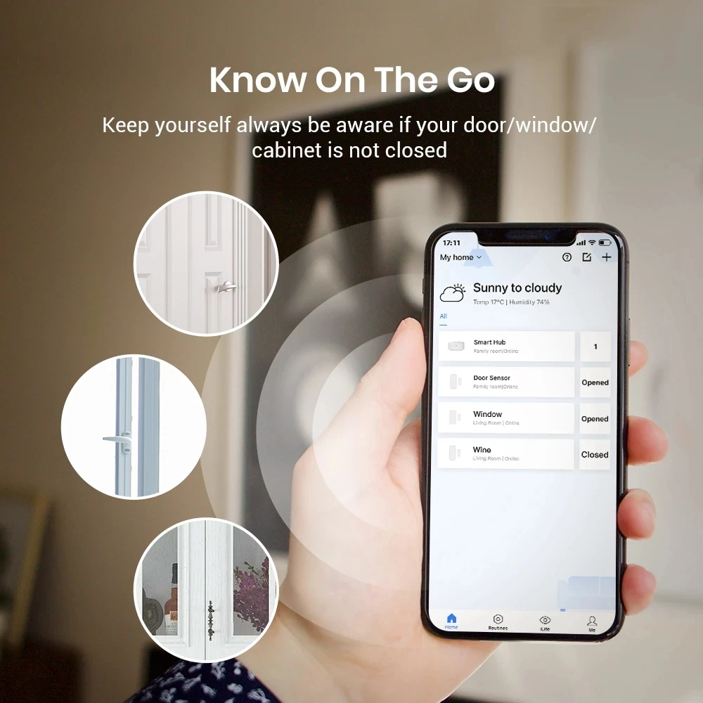 مستشعر الباب Broadlink DS4 Smart S3 كاشفات مفتوحة/مغلقة الحياة الذكية متوافقة مع Alexa