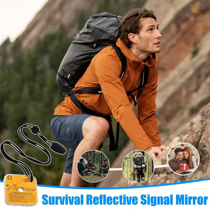 Survival Mirror Survival Reflective Mirror Outdoor Signal Mirror Lightweight Outdoor Survival Technologies Small Signal Mirror