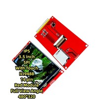 IPS 3.5 Inch ILI9488 Red Module SPI With Touch esp32 14 pin Full View Angle 320*480
