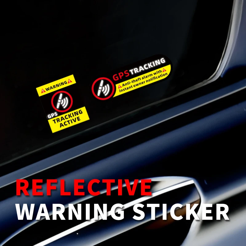 

2Pcs Warning GPS TRACKING Don't Touch My Car Decal – Anti-Theft Car Sticker for Vehicle Security