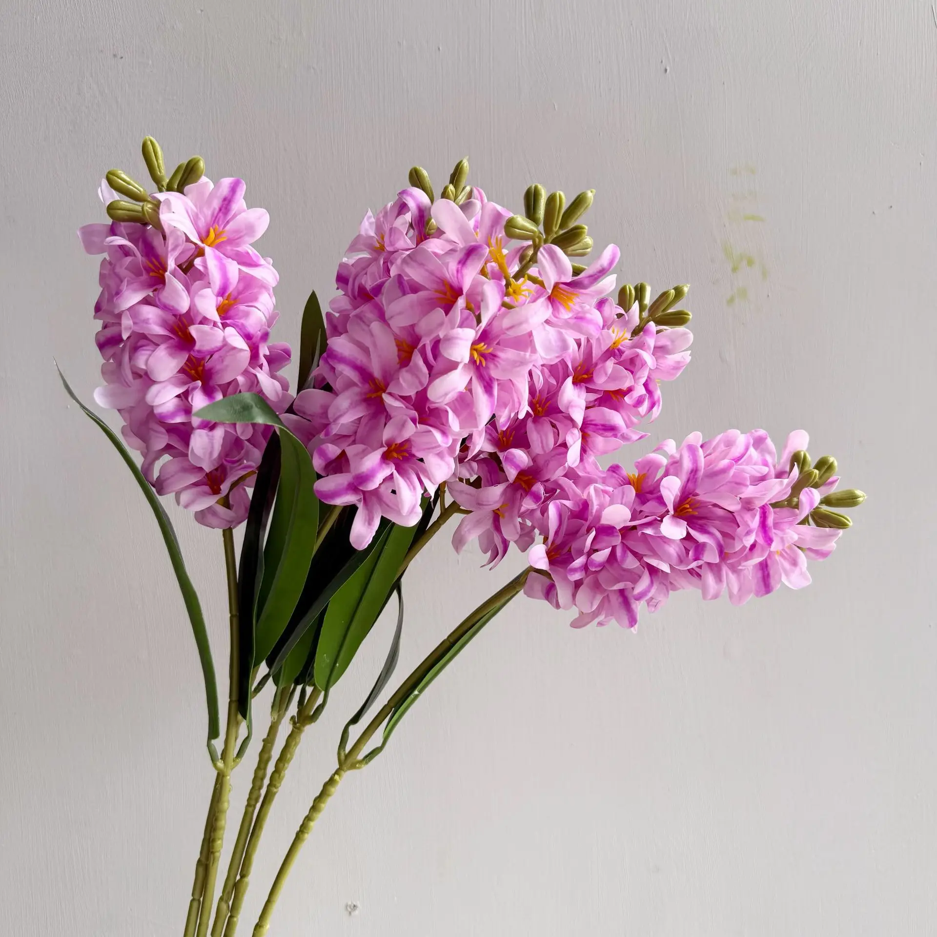 5 Stück Künstliche Latex-Hyazinthen, Echt Aussehende Blumen, Hochzeitsdekoration, Künstliche Blumen, Violett, Raumdekoration, Party, Esstisch, Flore – Detail 5