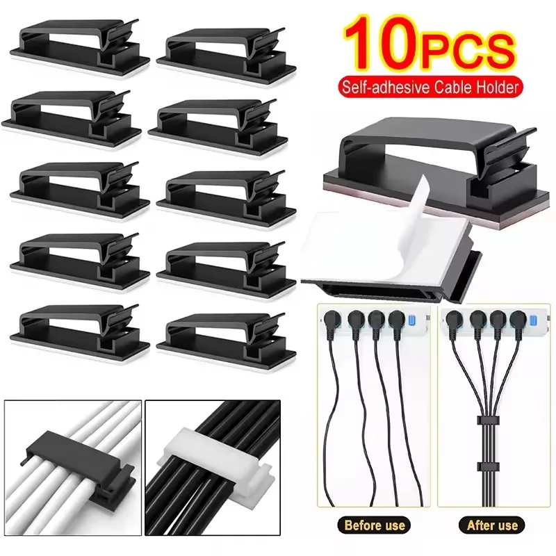Adhesive Cable Fixing Clip Adhesive Cable Tray Clip Adhesive Fixing Clips Adhesive Wire Fixing Buckle Fixing Seat Winding Device
