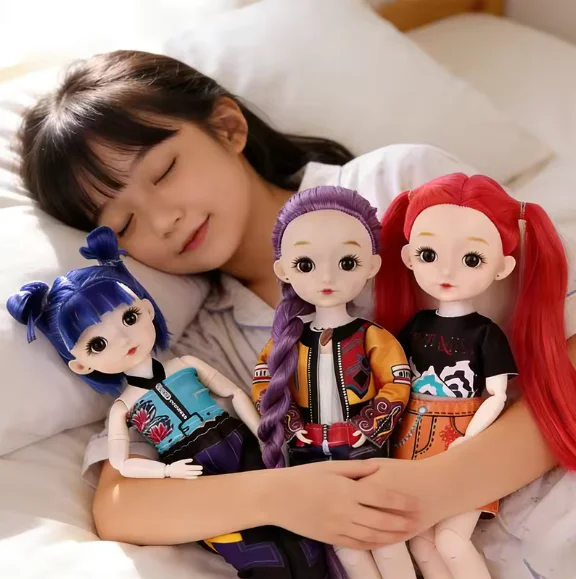 2026~NUEVO Juguete de Muñeca con Ojos 3D, Temática Musical K-Pop, Cantante de Anime, Muñeca de 12 Pulgadas con Cuerpo Sólido y 15 Articulaciones, Set de Muñecas de Moda