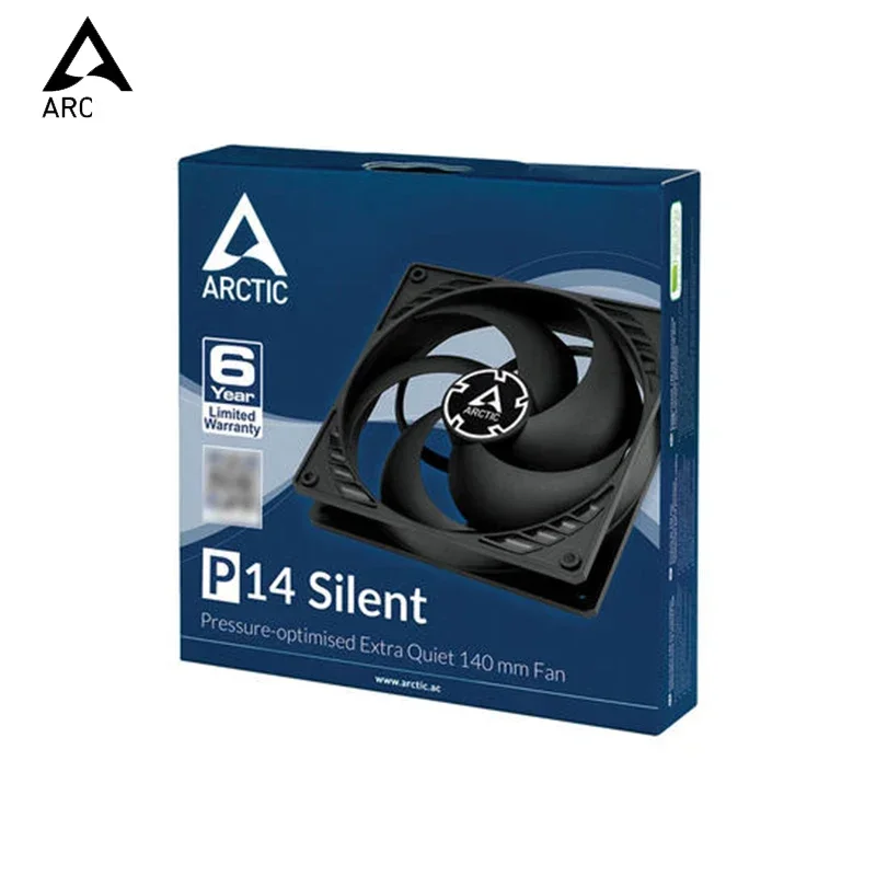 Arctic P14 Stille 3Pin Socket Pwm 140 Mm Mute Pc Case Cooling Fan 14Cm 950Rpm, cpu Koeler Druk-Geoptimaliseerd Extra Stille