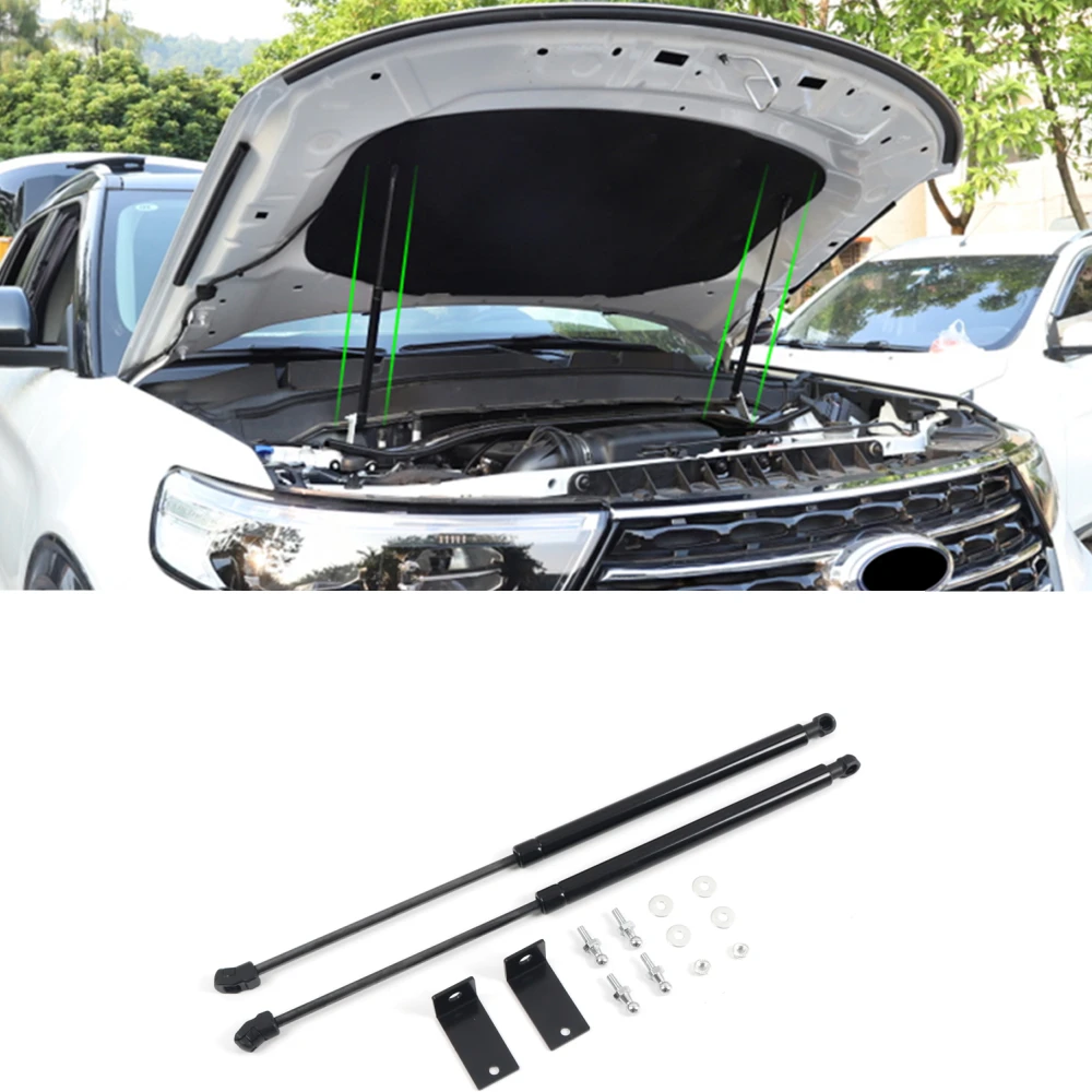 Stainless Steel Front Engine Hood Struts Bonnet Shocks Absorbers Dampers Lift Support for Ford Explorer 2020 2021 2022 2023 2024